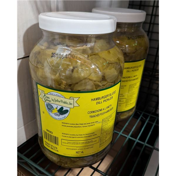Hamburger Sliced Dill Pickles 4L - Lot of 2 | EC6