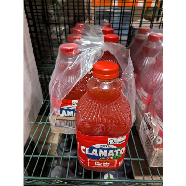 Mott's Clamato Extra Spicy 1.89L - Lot of 8