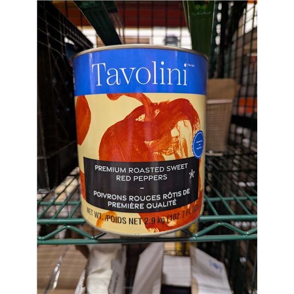 Tavolini Premium Roasted Sweet Red Peppers, 2.9Kg - Lot of 4