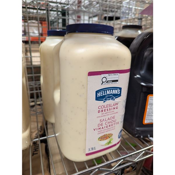 Hellmann's Coleslaw Dressing 3.78L - Lot of 2