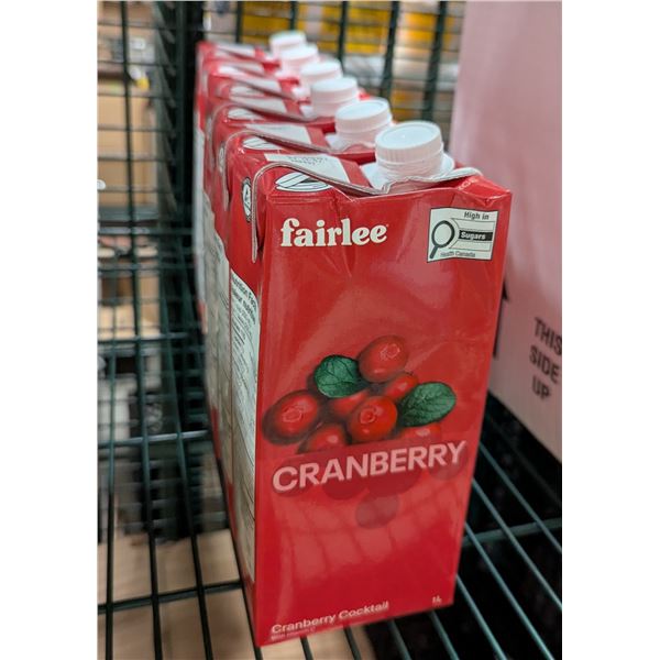Fairlee Cranberry Cocktail 1L - Lot of 6