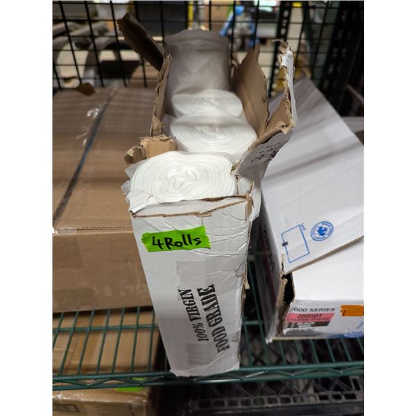 Hy Pax 35" x 50" Garbage Bags, Clear - Lot of 4 Rolls (1case) | ML2-1