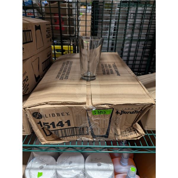 Libbey + DuraTuff 14oz Cooler Glasses 15141 - Lot of 23 | EC3