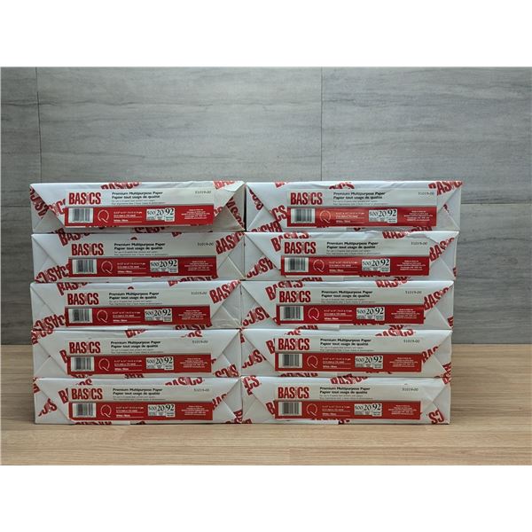 Basics Premium Multipurpose Paper - Lot of 20 Packs (2 Cases) | VM4