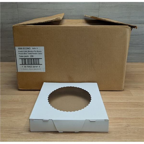 8" x 8" x 1.5" Presto Cello Window Pie Boxes - Lot of Approx. 200 | VM9/L5R