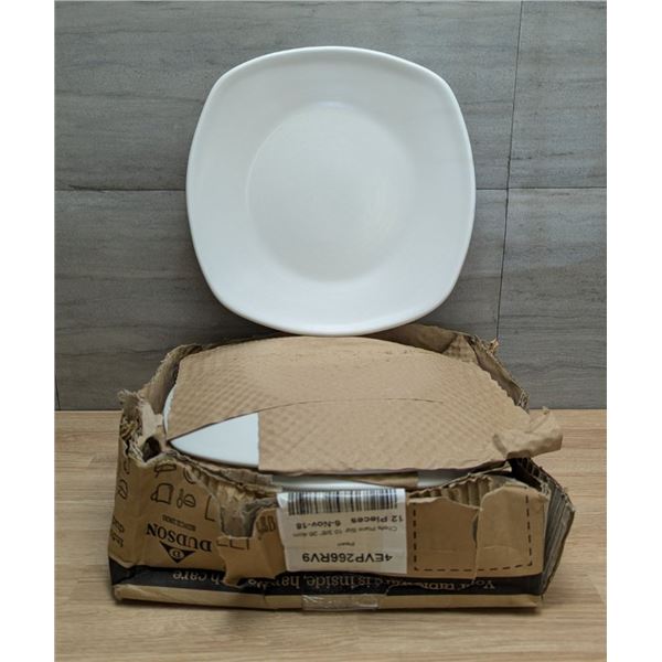 10-3/8" Evo Pearl Chefs Square Plates (26.4cm), Dudson 4EVP266RV9 - Lot of 12