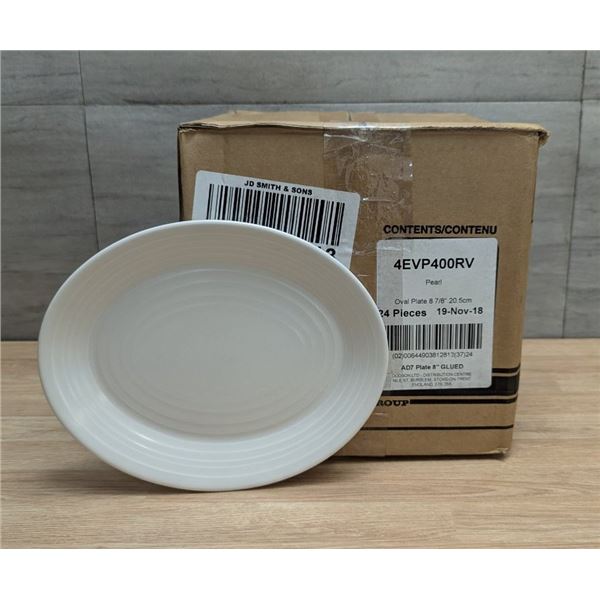 8-7/8" Evo Pearl Oval Plates (20.5cm), Dudson 4EVP400RV - Lot of 24 (1 Case)