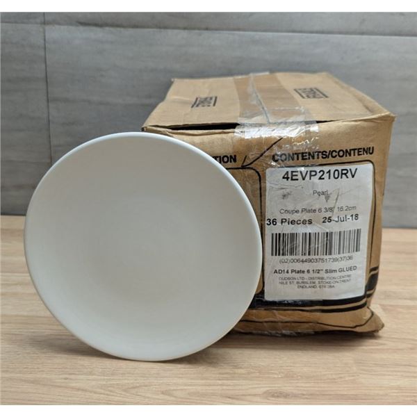 6-3/8" Evo Pearl Coupe Plates (16.2cm), Dudson 4EVP210RV - Lot of 36 (1 Case)