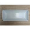 Image 2 : 8-1/2" x 3-7/8" Evo Pearl Chefs Rectangular Plates (21.4x9.6cm), Dudson 4EVP953RV - Lot of 12 (1 Cas
