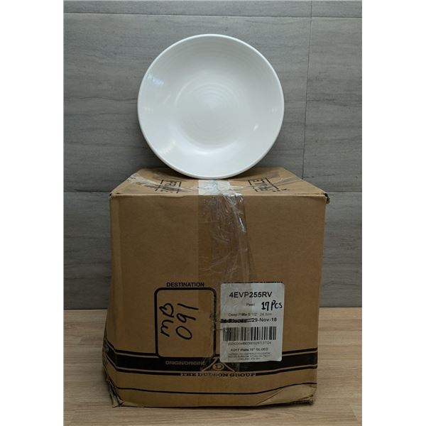 9.5" Evo Pearl Deep Plates (24.3cm), Dudson 4EVP255RV - Lot of 17