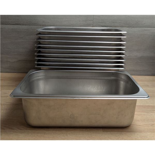 5L Stainless Steel Gelato/Ice Cream  Pans - Lot of 10