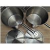 Image 2 : Winco 7.5qt Stainless Steel Sauce Pans With Lids - Set of 2