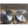 Image 4 : Winco 7.5qt Stainless Steel Sauce Pans With Lids - Set of 2