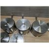 Image 3 : Winco 4.5qt Stainless Steel Sauce Pans With Lids - Set of 3