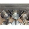 Image 2 : Winco 4.5qt Stainless Steel Sauce Pans With Lids - Set of 3