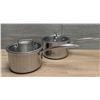 Image 1 : Delarlo 7" Dia Stainless Steel Sauce Pans With Lids - Set of 2