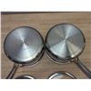 Image 3 : Delarlo 7" Dia Stainless Steel Sauce Pans With Lids - Set of 2