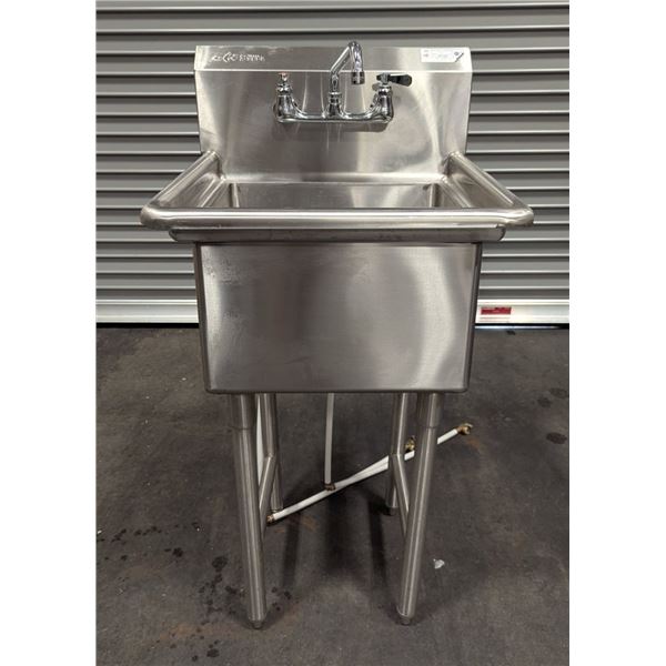Efi SI818-INC 18" x 18" x 11" Center Drain One Tub Sink w/Faucet