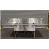 Image 1 : Efi 24" x 24" Stainless Steel Two Tub Sink w/Drain Boards & Faucet