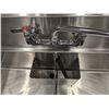 Image 5 : Efi 24" x 24" Stainless Steel Two Tub Sink w/Drain Boards & Faucet