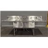 Image 7 : Efi 24" x 24" Stainless Steel Two Tub Sink w/Drain Boards & Faucet