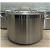 Image 2 : 12qt Stainless Steel Stock Pots With Lids, Omcan 80438 - Set of 3