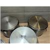 Image 6 : 12qt Stainless Steel Stock Pots With Lids, Omcan 80438 - Set of 3