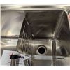 Image 4 : 90" x 24" Three Tub Two Drain Boards Sink, Omcan 22117