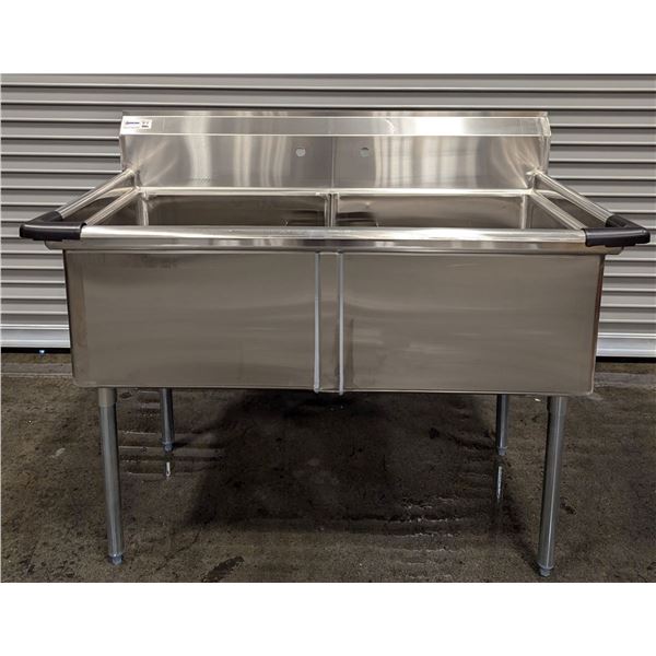 53" x 30" Two Tub Sink, Omcan 22119