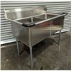 Image 4 : 53" x 30" Two Tub Sink, Omcan 22119