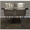 Image 1 : 41" x 24" Two Tub Sink, Omcan 22113