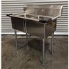 Image 3 : 41" x 24" Two Tub Sink, Omcan 22113