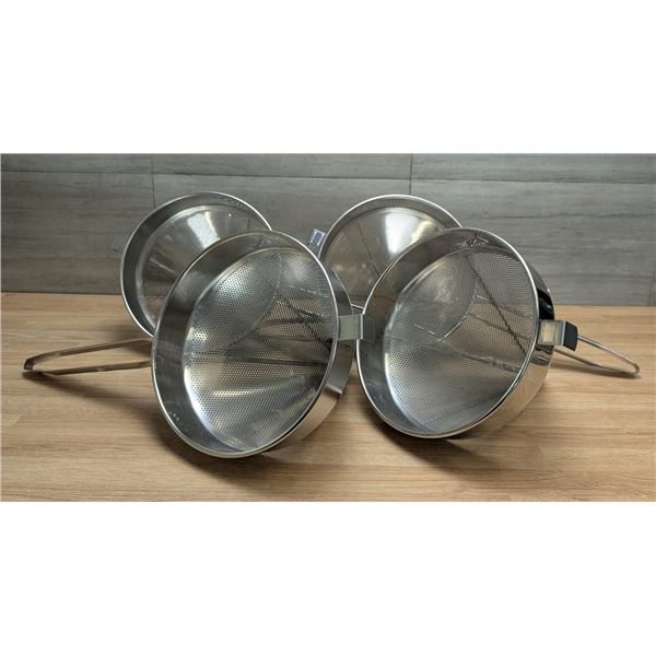 Stainless Steel Cone Strainers - Lot of 4