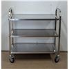 Image 3 : Stainless Bussing Cart, 31.5" x 17.6" Tray Size, Omcan 24419