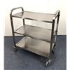 Image 1 : Stainless Bussing Cart, 27.25" x 15.75" Tray Size, Omcan 24418