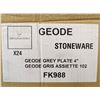 Image 6 : 4" Geode Gray Stoneware Plates, Arcoroc FK988 - Lot of 24