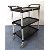 Image 1 : Black Plastic Bussing Cart with 16" x 24.75" Tray Size, Omcan 24183