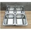 Image 3 : 1/6 Size 6" Deep Stainless Steel Inserts, Johnson-Rose 58606 - Lot of 4