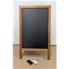 Image 2 : A-Frame Sidewalk Menu Chalkboard, Mahogany, Omcan 31396