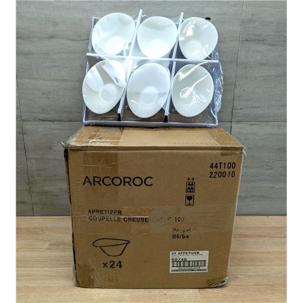 2oz Appetizer Deep Oval Porcelain Bowls, Arcoroc R0740 - Lot of 24