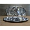 Image 3 : 18" x 13-1/2" Oval Serving Trays, Johnson Rose 47118 - Lot of 6