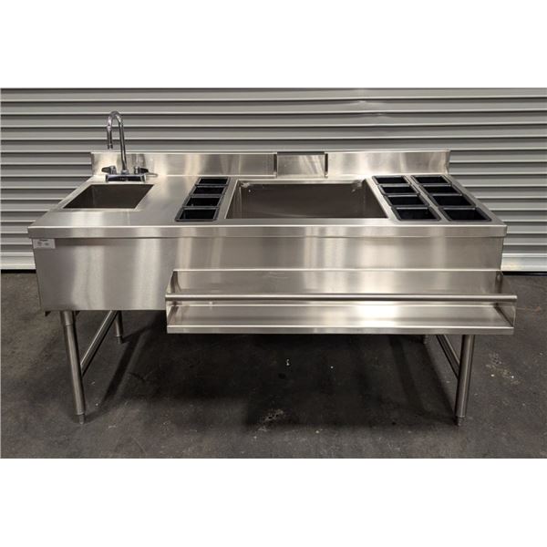 60" Halbar Stainless Steel Custom Cocktail Bar Sink
