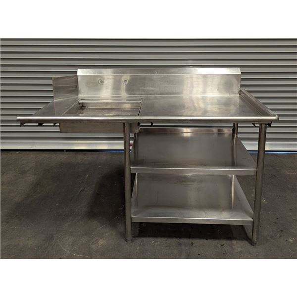 60" Stainless Steel Right Dish Table
