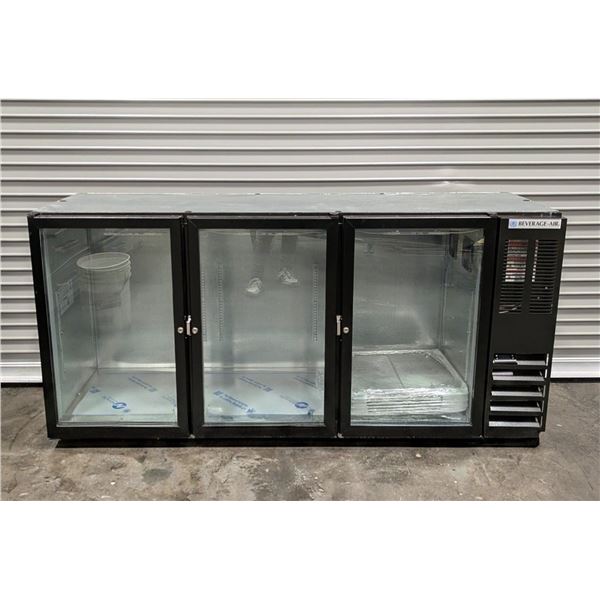 Beverage Air BB72HC-1-G-B 72" Three Swing Door Back Bar Cooler