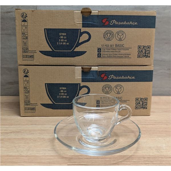 Cup & Saucer Sets 3oz/89ml, Browne PG97984 - Lot of 12