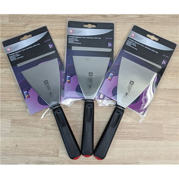 Pro Flex 5" Triangle Spatulas, Richardson Sheffield FN215 - Lot of 3