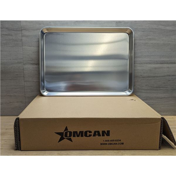18" x 13" Half Size Bun Pans, Omcan 39530 - Lot of 12