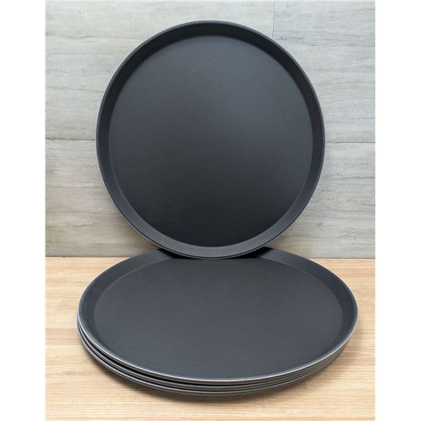 16" Round Non-Slip Service Trays, Omcan 80113 - Lot of 4