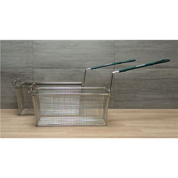 13.25" x 6.5" x 5-7/8" Fryer Baskets, Omcan 11367 - Lot of 2