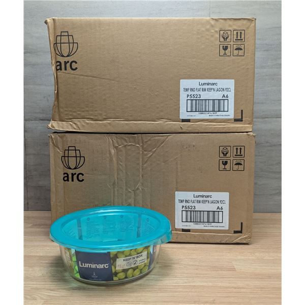 920ml Glass Round Keep N Boxes, Arcoroc P5523 - Lot of 12 (2 Cases)